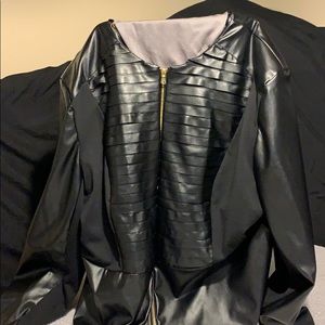 Ashley Stewart black leather jacket
